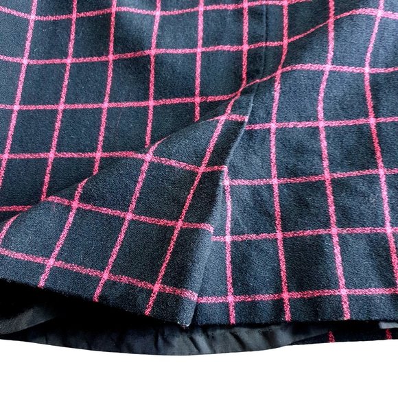 Pendleton Virgin Wool Women Size 12 Skirt Short Pencil BLACK PINK Waist 28" - Picture 8 of 9